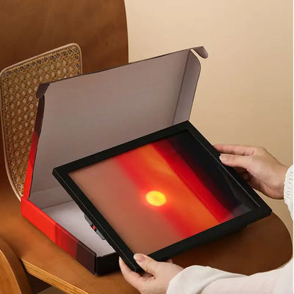 Cuadro de Puesta de Sol Iluminada y Ajustable